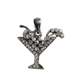 Elegant Silver Cocktail Pendant